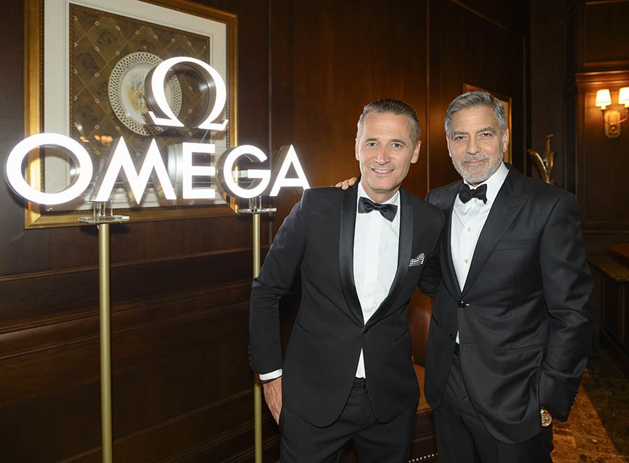 Président et CEO de OMEGA, Raynald Aeschlimann & George Clooney