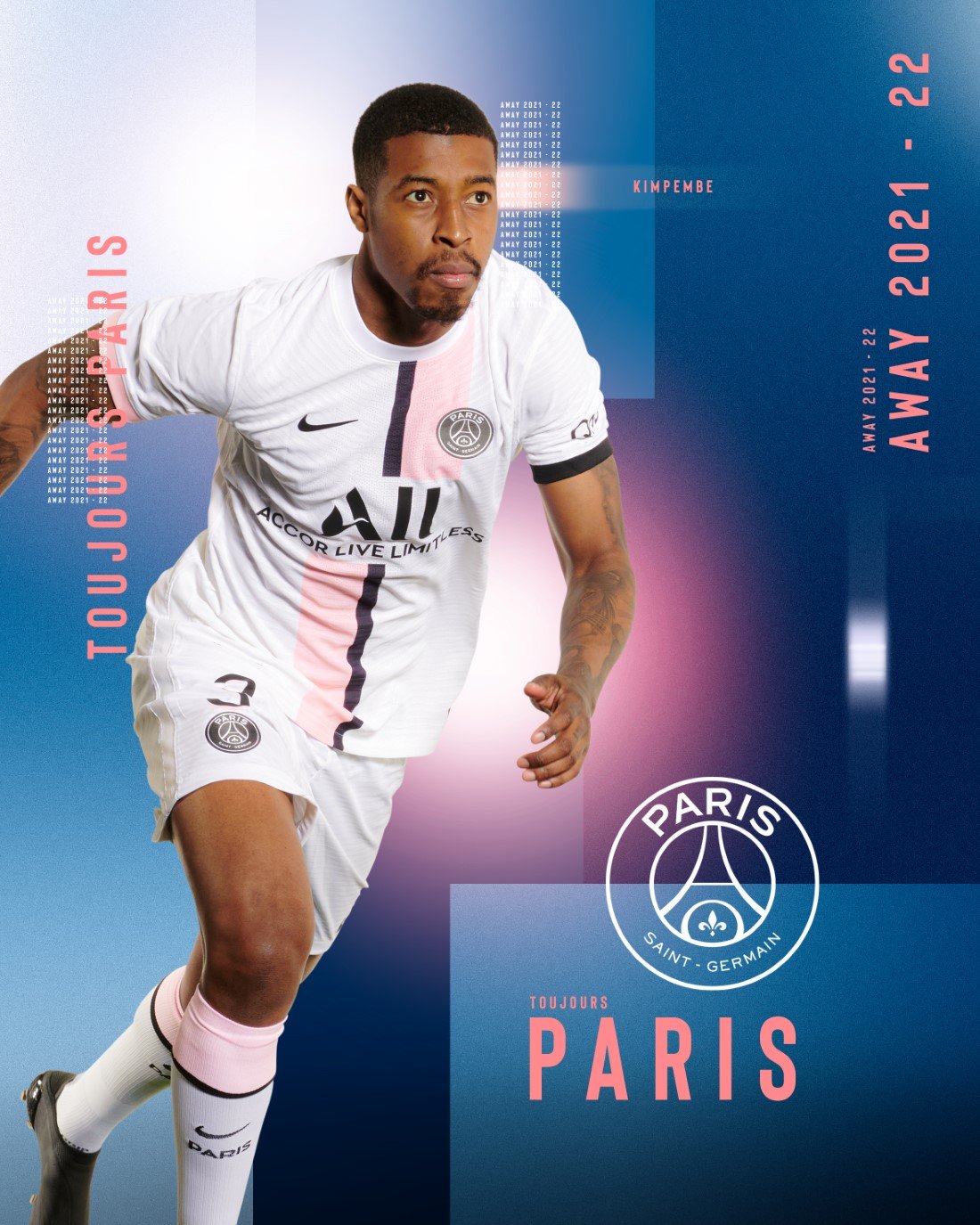 Paris Saint Germain Maillot Exterieur 2021 22 Kimpembe Paris Saint-Germain Maillot Extérieur 2021-22 - Kimpembe