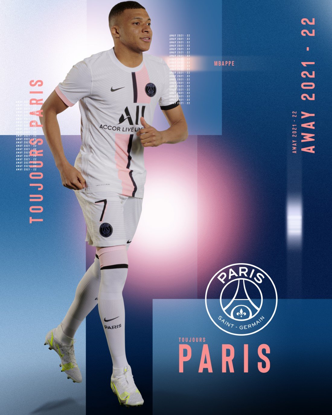 Paris Saint Germain Maillot Exterieur 2021 22 MBappe Paris Saint-Germain Maillot Extérieur 2021-22 - MBappé