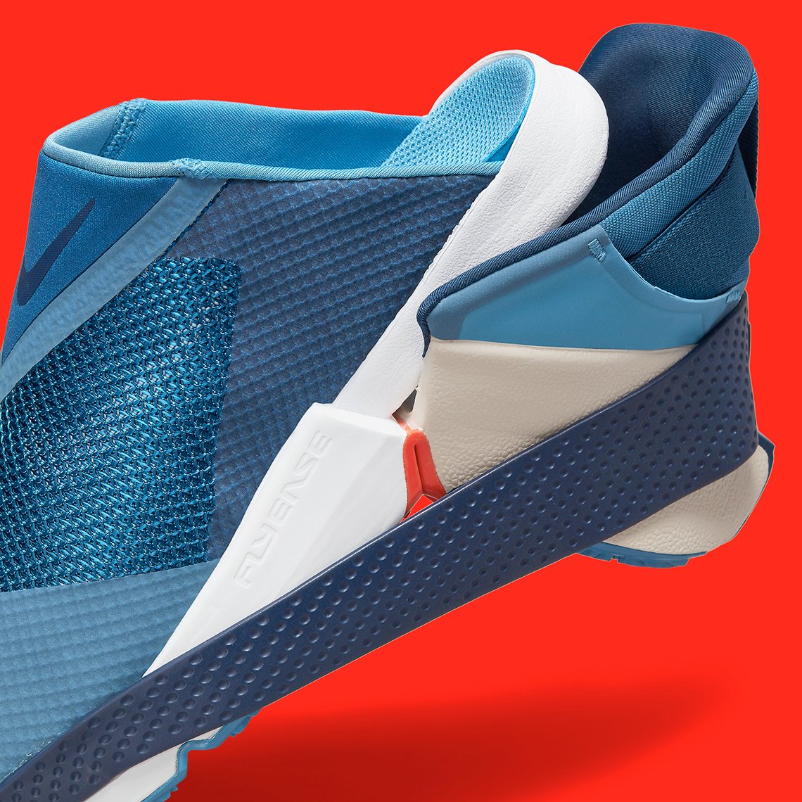 Nike Go FlyEase Blue Red 9 Nike Go FlyEase Blue & Red