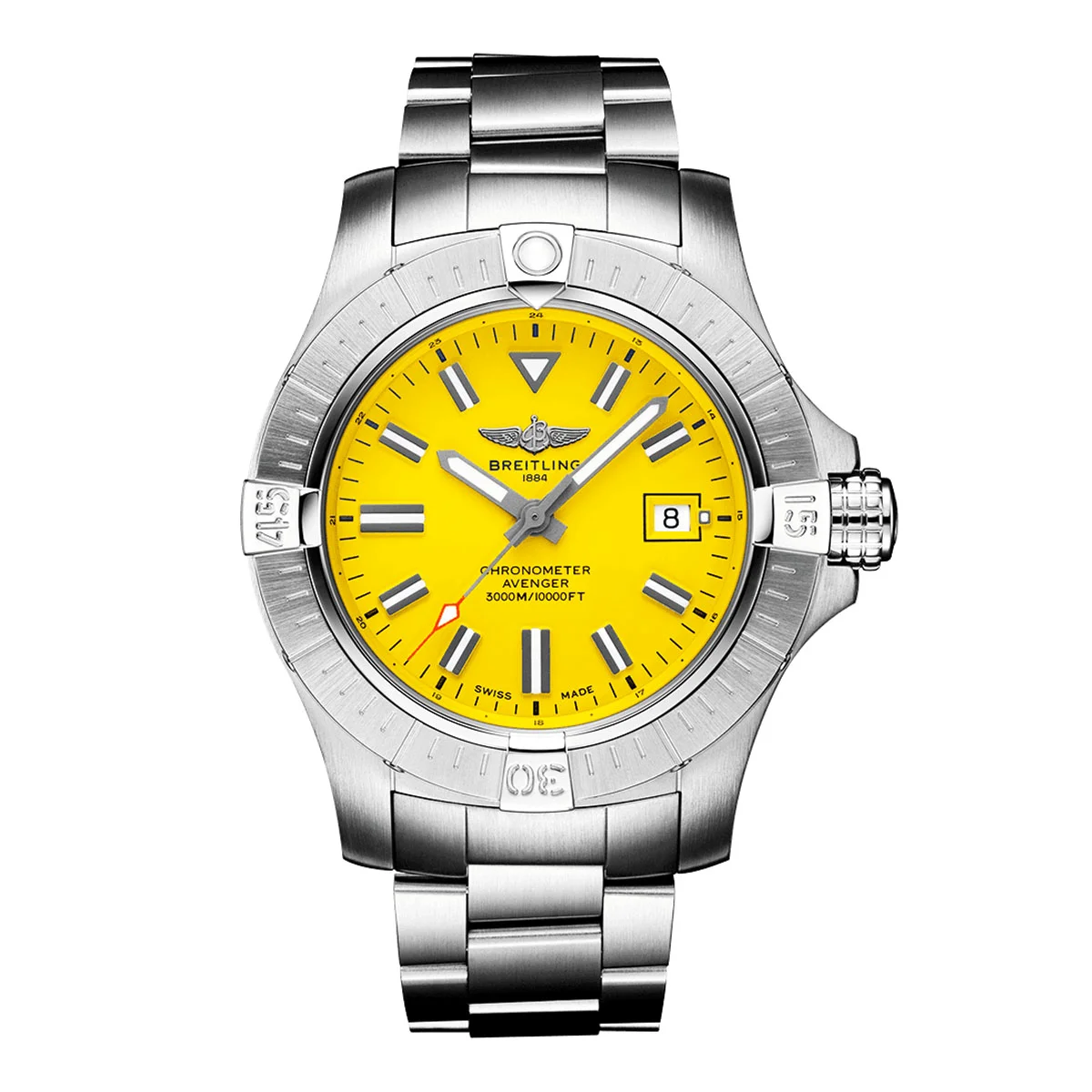 Montres Jaunes - Breitling Avenger 45MM Yellow Dial