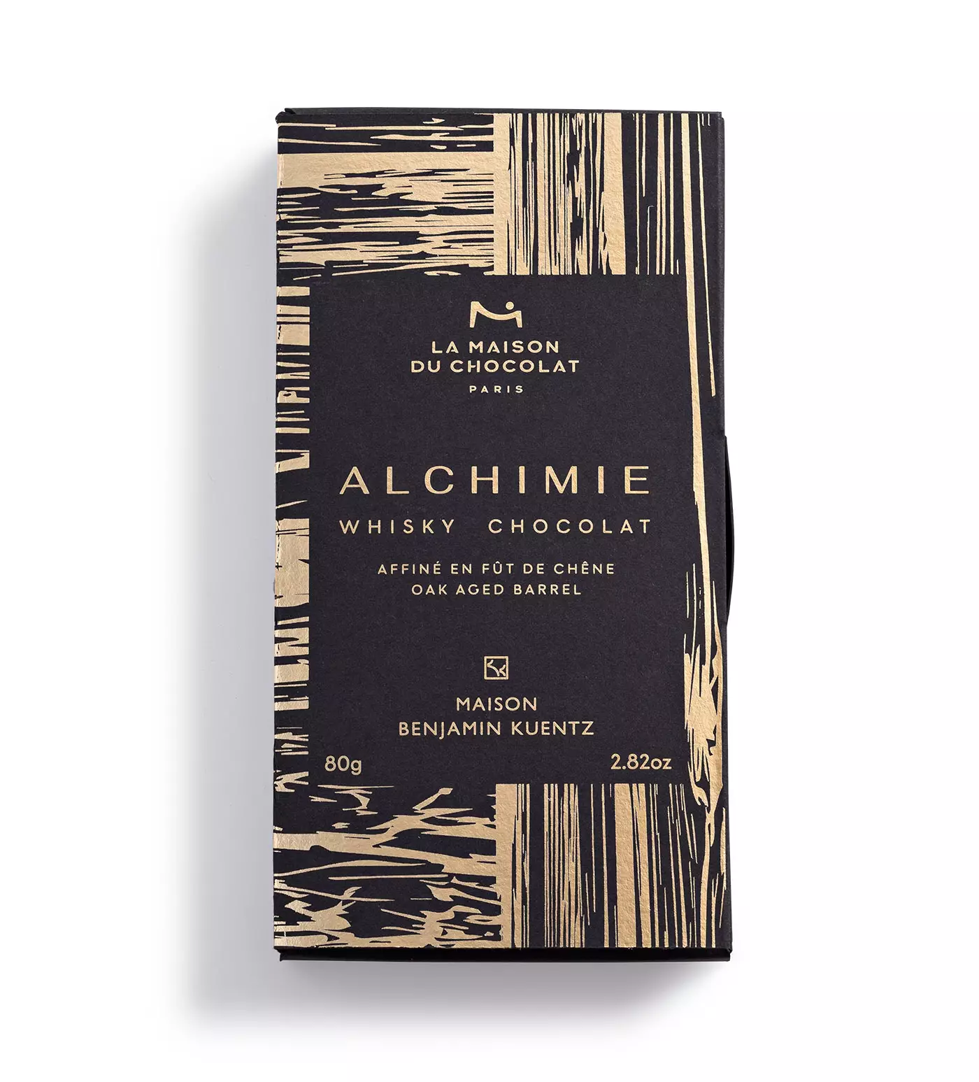 La tablette d'alchimie aromatisée au whisky par La Maison du Chocolat et la Maison Benjamin Kuentz