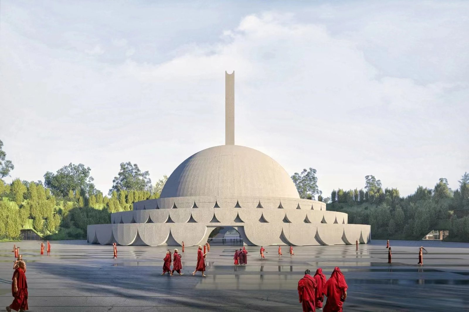 Le studio Stefano Boeri Architetti dévoile le plan directeur du Stupa de Ramagrama, un lieu sacré de pèlerinage bouddhiste au Népal